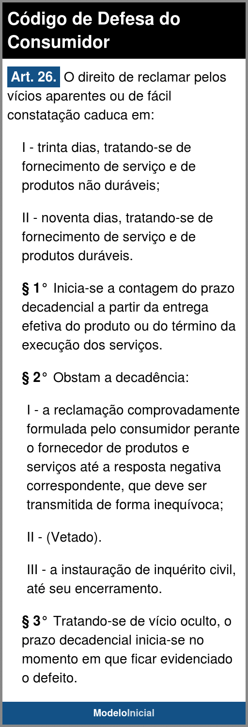 Artigo 26 do Código de Defesa do Consumidor: Conheça seus Direitos!