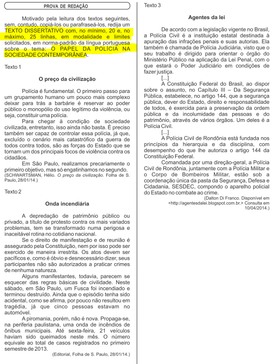 Dicas para uma redação sobre segurança pública